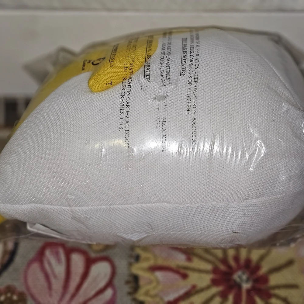 NWT Yellow and White Baby Shark Pillow